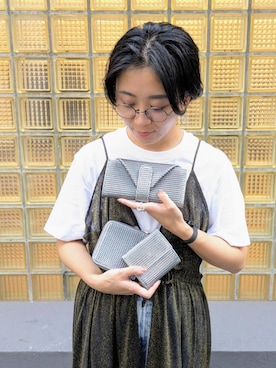 「ミニ財布」｜MTさん（レディース・153cm）の夏コーディネート