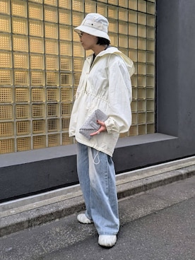 「HIROKO HAYASHI（ヒロコハヤシ）のGIRASOLE（ジラソーレ）長財布（財布、シルバー系）」を使った、MTさん（レディース・153cm）の冬コーディネート
