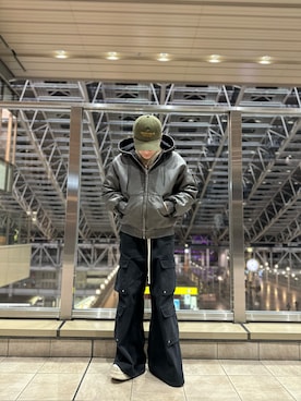 「ストリートファッション」｜「アイテム（その他アウター）」を使った、SOUさん（メンズ・174cm）の冬コーディネート