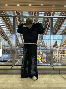 「DANKE SCHON（ダンケシェーン）のアイテム（ミリタリージャケット）」を使った、SOUさん（メンズ・174cm）の冬コーディネート