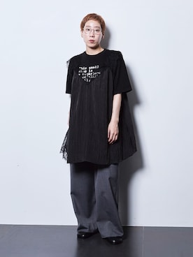 「Lee（リー）のアイテム（パンツ）」を使った、KAJImiさん（レディース・160cm）の夏コーディネート