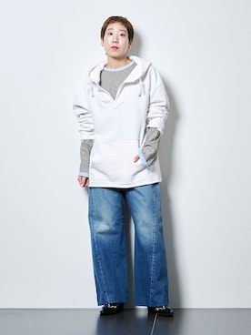 「TANAKA（タナカ）のアイテム」を使った、KAJImiさん（レディース・160cm）の春コーディネート
