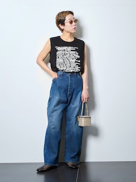 「Mollini（モリーニ）のアイテム」を使った、KAJImiさん（レディース・160cm）の夏コーディネート
