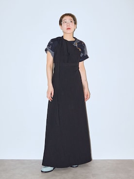 「CITYSHOP（シティーショップ）の2WAY WRAP スカート（スカート、ブラック系）」を使った、KAJImiさん（レディース・160cm）の春コーディネート