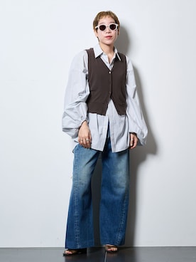 「TANAKA（タナカ）のアイテム」を使った、KAJImiさん（レディース・160cm）の春コーディネート