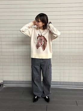 「重ね着ベストシーズン」｜「アイテム（パンプス）」を使った、えみきょさん（レディース・153cm）の秋コーディネート