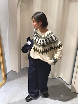 「マイベストコーデ2023」｜「アイテム（デニムジャケット）」を使った、えみきょさん（レディース・153cm）の冬コーディネート