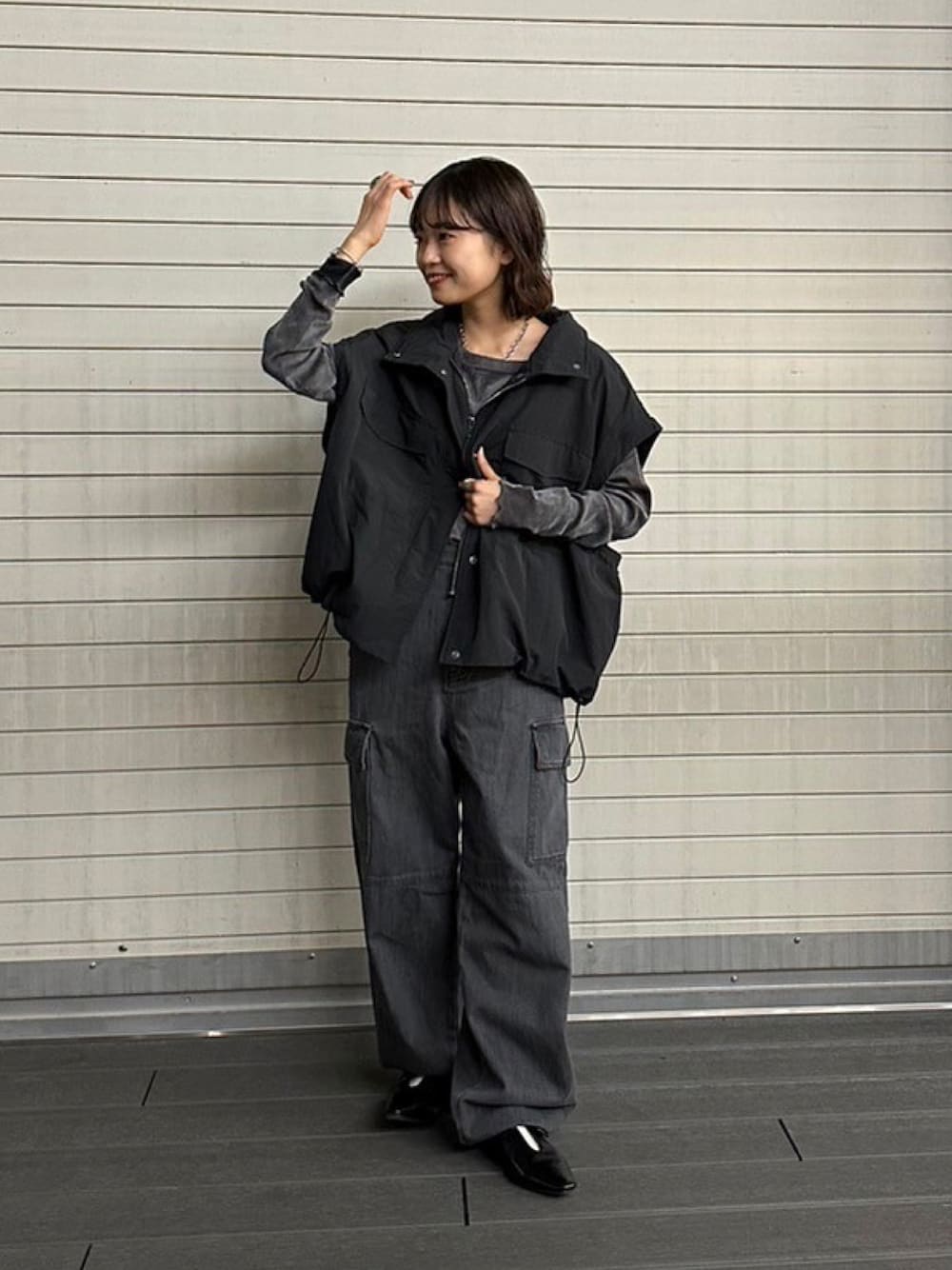 マルチウェイ】ミリタリー裾ドロストスタンドブルゾンを使った人気