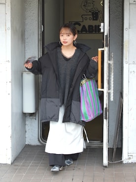 「PUEBCO（プエブコ）のアイテム」を使った、えみきょさん（レディース・153cm）の春コーディネート