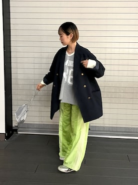 「今日のコスメと服」｜「アイテム（スウェット）」を使った、えみきょさん（レディース・153cm）の冬コーディネート