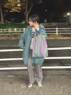 「おとなコーデ」｜「アイテム（ジャケット/アウター）」を使った、えみきょさん（レディース・153cm）の冬コーディネート