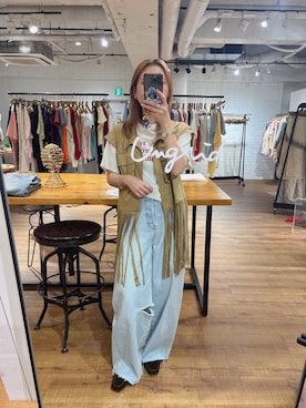 増田理佳子さん（レディース・156cm）の春コーディネート