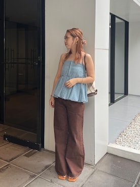 増田理佳子さん(レディース・156cm)の春コーディネート
