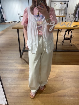 増田理佳子さん（レディース・156cm）の春コーディネート