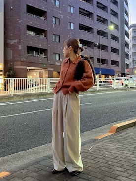 増田理佳子さん（レディース・156cm）の冬コーディネート