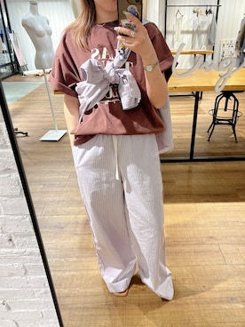 増田理佳子さん（レディース・156cm）の春コーディネート