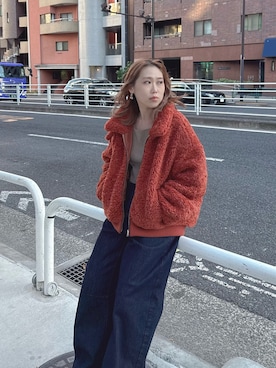 増田理佳子さん（レディース・156cm）の冬コーディネート