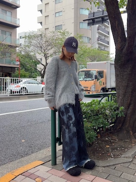 「Ungrid（アングリッド）のアイテム（カーディガン/ボレロ）」を使った、増田理佳子さん（レディース・156cm）の秋コーディネート