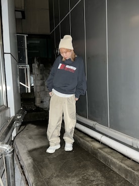 増田理佳子さん（レディース・156cm）の冬コーディネート