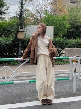 「Ungrid（アングリッド）のアイテム（ブルゾン）」を使った、増田理佳子さん（レディース・156cm）の秋コーディネート