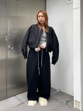 増田理佳子さん（レディース・156cm）の秋コーディネート
