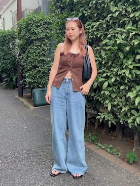 増田理佳子さん（レディース・156cm）の夏コーディネート