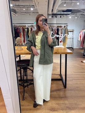 増田理佳子さん（レディース・156cm）の春コーディネート