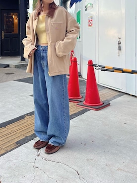 「Ungrid（アングリッド）のアイテム（ブルゾン）」を使った、増田理佳子さん（レディース・156cm）の秋コーディネート