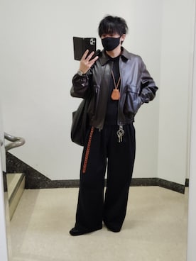 「アイテム（キーケース/キーアクセサリー、ブラック系）」を使った、shuso1222さん（メンズ・170cm）の冬コーディネート