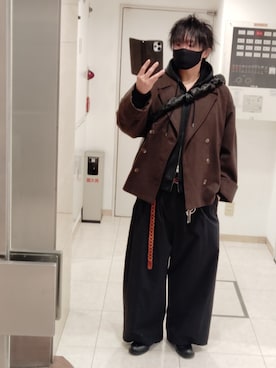 「アイテム（キーケース/キーアクセサリー）」を使った、shusoさん（メンズ・170cm）の冬コーディネート