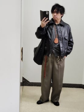 「アイテム（ブルゾン）」を使った、shuso1222さん（メンズ・170cm）の秋コーディネート