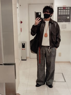 「アイテム（キーケース/キーアクセサリー）」を使った、shuso1222さん（メンズ・170cm・40代）の秋コーディネート