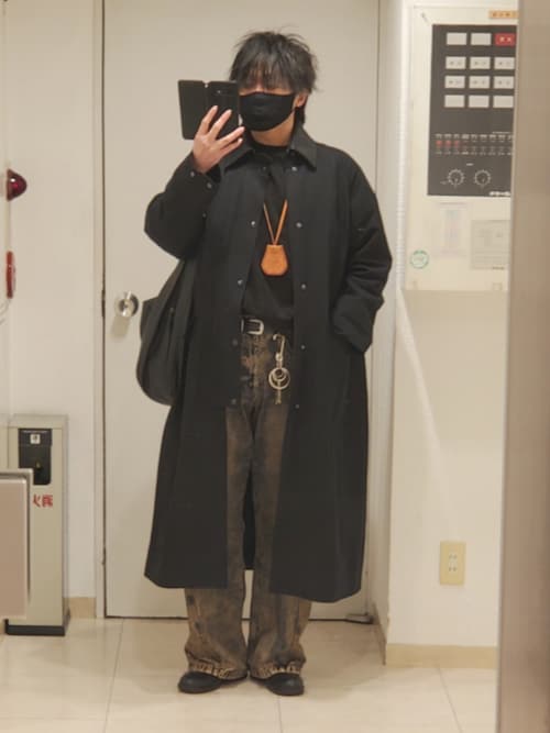 LIDNM（リドム）の「Cow Hide Collar Riding Coat（ステンカラーコート