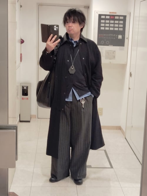 LIDNM（リドム）の「Cow Hide Collar Riding Coat（ステンカラーコート