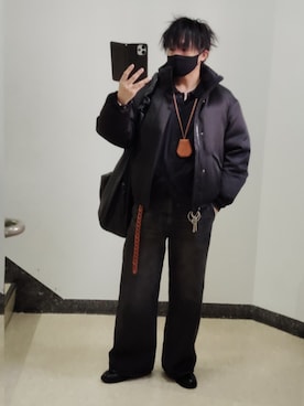 「アイテム（キーケース/キーアクセサリー、ブラック系）」を使った、shuso1222さん（メンズ・170cm）の冬コーディネート