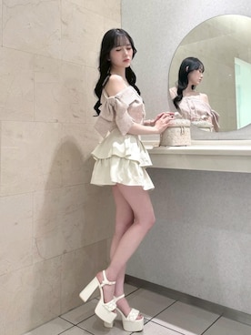 「LIPSERVICE（リップサービス）のアイテム」を使った、LIP SERVICEさん（レディース・158cm）の春コーディネート