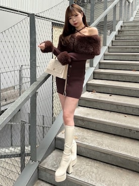 「LIPSERVICE（リップサービス）のアイテム」を使った、LIP SERVICEさん（レディース・160cm）の冬コーディネート