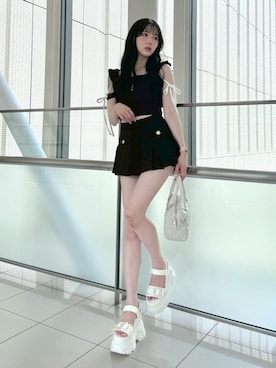 「LIPSERVICE（リップサービス）のアイテム」を使った、LIP SERVICEさん（レディース・158cm）の夏コーディネート
