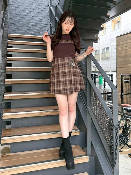 Curensology ダブルベルトスカート ターコイズ Curensology ダブルベルトスカート ターコイズ