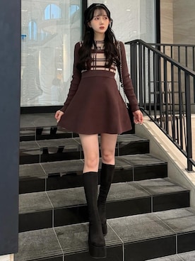 「LIPSERVICE（リップサービス）のアイテム」を使った、LIP SERVICEさん（レディース・158cm）の秋コーディネート