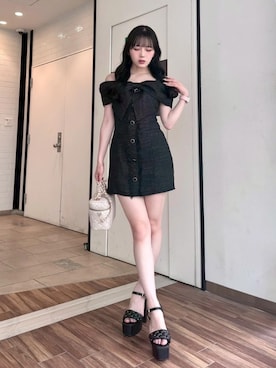 「LIPSERVICE（リップサービス）のアイテム」を使った、LIP SERVICEさん（レディース・158cm）の夏コーディネート
