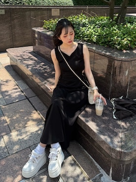 「LIPSERVICE（リップサービス）のアイテム（ワンピース/ドレス）」を使った、LIP SERVICEさん（レディース・158cm）の夏コーディネート