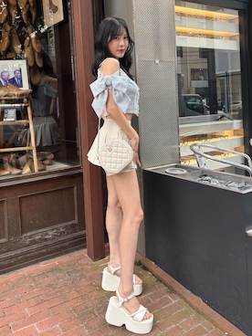 「LIPSERVICE（リップサービス）のアイテム」を使った、LIP SERVICEさん（レディース・163cm）の夏コーディネート