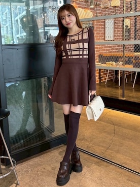 「LIPSERVICE（リップサービス）のアイテム」を使った、LIP SERVICEさん（レディース・158cm）の冬コーディネート