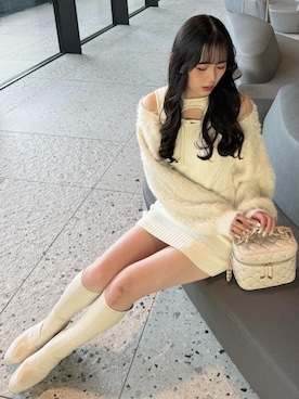 「LIPSERVICE（リップサービス）のアイテム」を使った、LIP SERVICEさん（レディース・158cm）の冬コーディネート