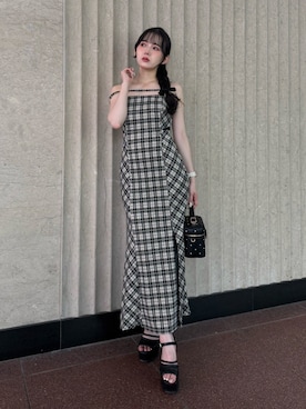 「LIPSERVICE（リップサービス）のアイテム（ワンピース/ドレス）」を使った、LIP SERVICEさん（レディース・158cm）の夏コーディネート