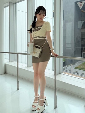 「LIPSERVICE（リップサービス）のアイテム（ワンピース/ドレス）」を使った、LIP SERVICEさん（レディース・158cm）の夏コーディネート