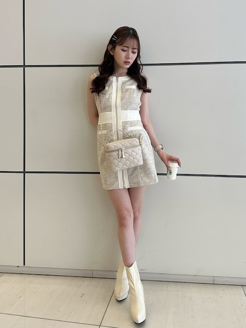 LIPSERVICE 2wayファースリーブツイードワンピース 【公式通販】