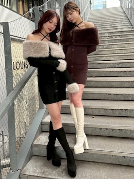 「LIPSERVICE（リップサービス）のアイテム」を使った、LIP SERVICEさん（レディース・164cm）の冬コーディネート