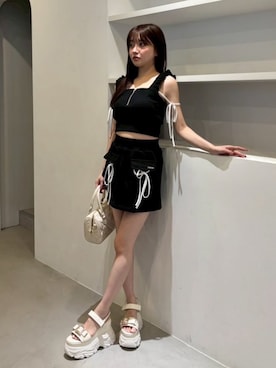 「LIPSERVICE（リップサービス）のアイテム」を使った、LIP SERVICEさん（レディース・158cm）の夏コーディネート